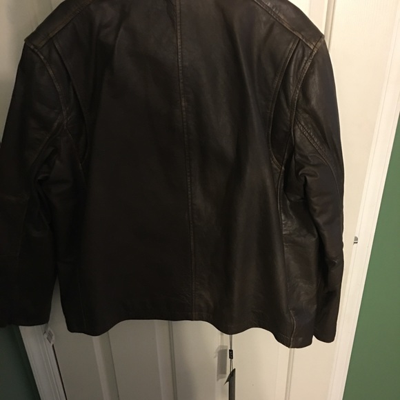 Marc Anthony brown leather jacket XXL - Picture 4 of 7